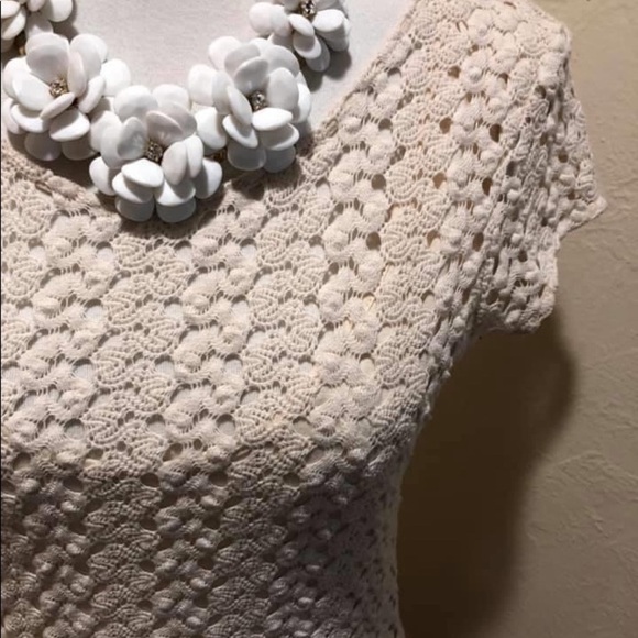 {Free People} Cream textured dress - Picture 2 of 2